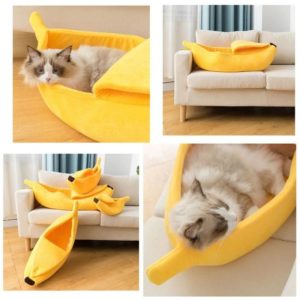Niche pour chat en forme d'ananas