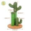 Arbre à chat cactus - Vert et paille - Dimensions